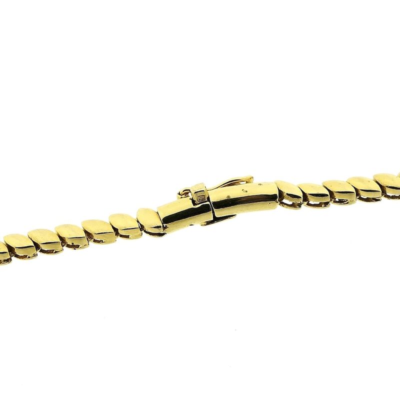 Image 4 of 18K Two-tone gold tennis necklace with 0.49 ct. diamond | 43 cm