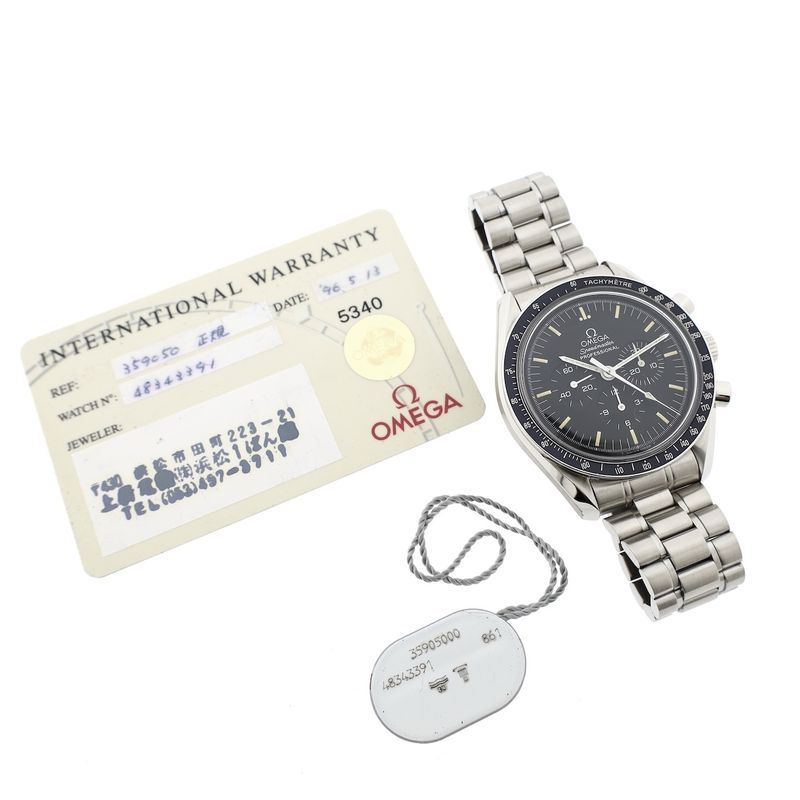 Image 9 of Omega Speedmaster Professional Moonwatch 3590.50.00; Chronograph men's watch (full set 1996)