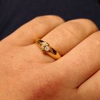 Image 9 of Gold solitaire ring with diamond; 0.20 ct.