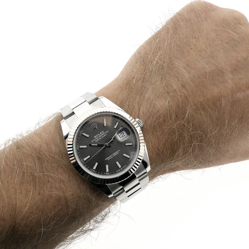 Image 14 of Rolex Datejust 41mm 'Rhodium' 126334; Automatic men's watch