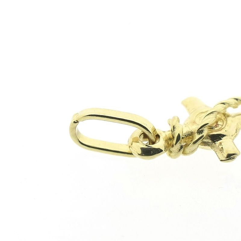 Image 6 of Gold pendant of an anchor with rope