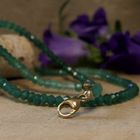 Image 7 of 9K Emerald Bead Necklace with Gold Clasp | 50cm