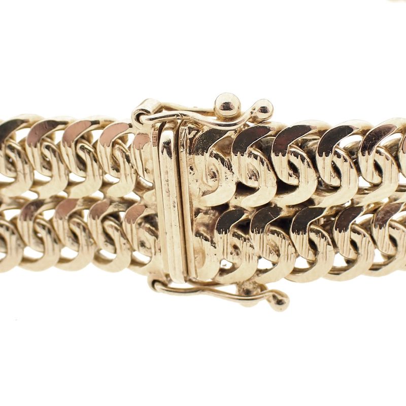 Image 4 of Gold French gourmet link bracelet | 20 cm