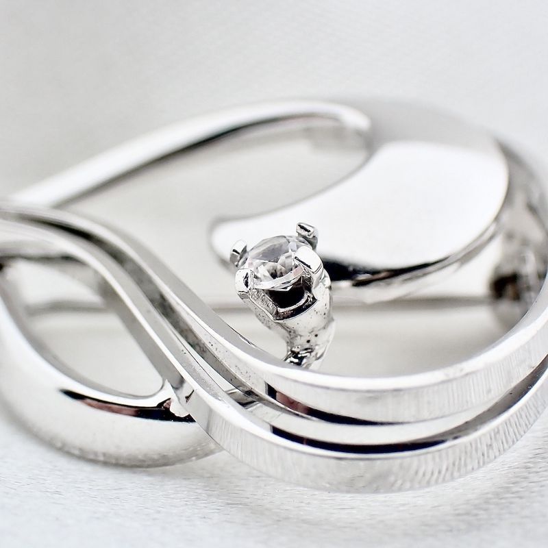 Image 5 of Silver fantasy brooch with zirconia