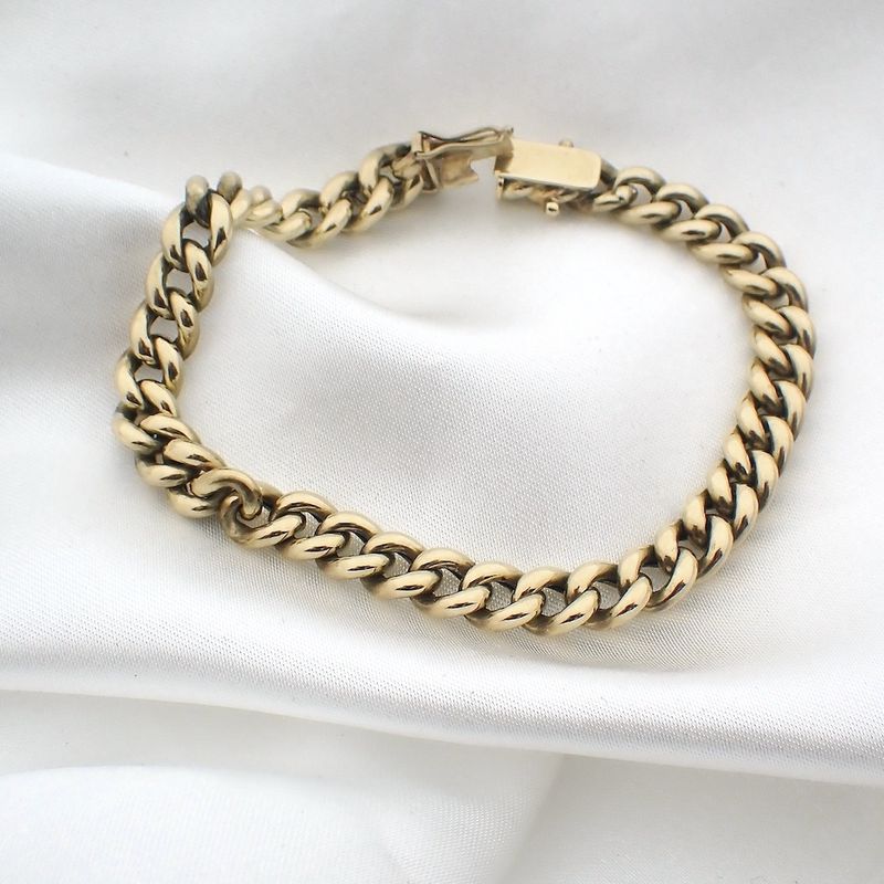 Image 2 of Gold gourmet link bracelet | 21.5 cm