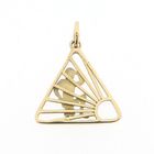 Image 3 of Gold pendant of the naturist symbol