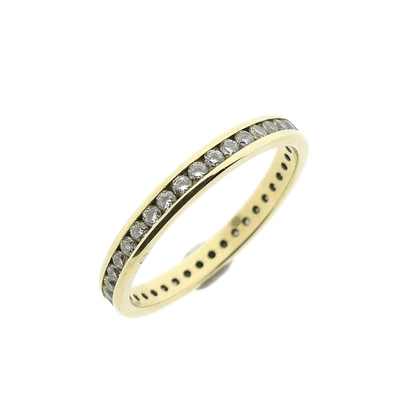 Image 1 of Gold alliance ring with zirconia