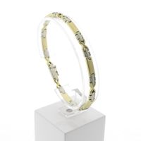 Two-tone fantasy link bracelet; Men | 20 cm