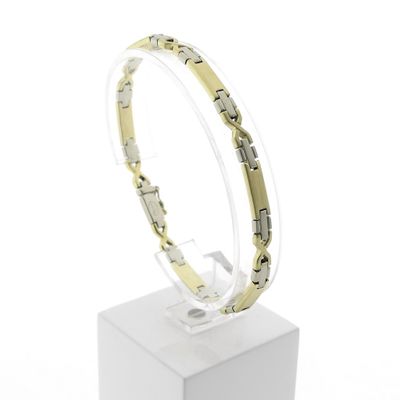 Image 1 of Two-tone fantasy link bracelet; Men | 20 cm