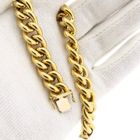 Afbeelding 9 van Massief gouden gourmetschakel armband | 22 cm