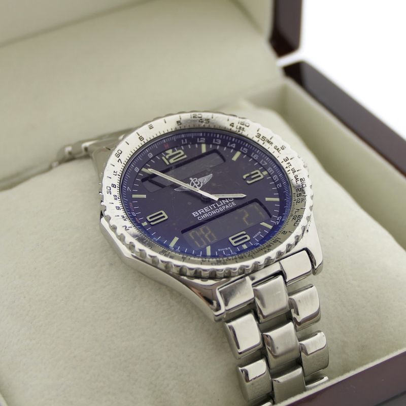 Image 12 of Breitling Chronospace; Analog/digital pilot's watch