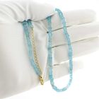 Image 8 of Light blue topaz bead necklace with gold clasp