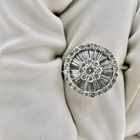 Image 5 of 18-karat white gold vintage cocktail ring with 1.96 ct. diamonds.