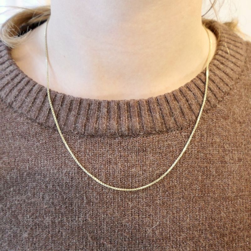 Image 7 of Golden Venetian link chain | 51 cm