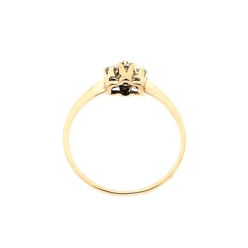 Image 3 of Gold Ring with Zirconia; 14 Karat; Size 16