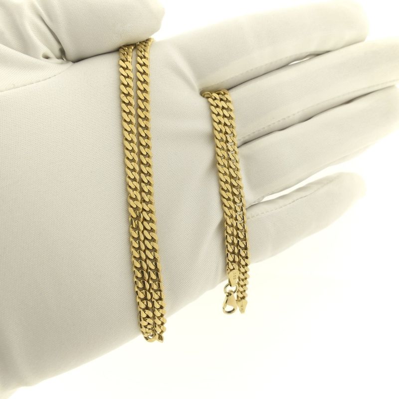 Image 9 of Gold flat gourmet link chain