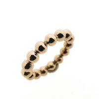 18K Rose Gold Ring with Beads