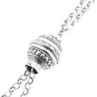 Image 7 of Antique silver watch chain with two signets and watch key | 62 cm