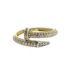 Image 4 of Gold nail ring with zirconia stones