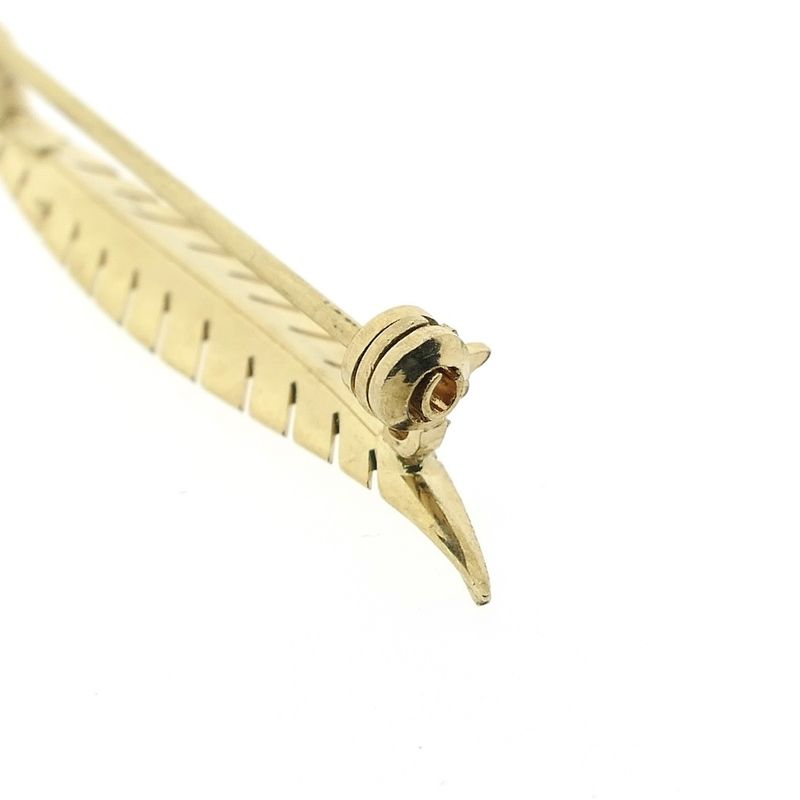 Image 5 of Vintage gold feather brooch