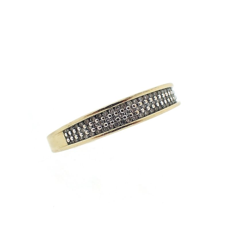 Image 4 of Gold pavé ring with diamonds; 0.37 ct.