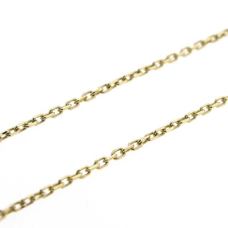 Image 5 of Gold anchor link necklace with a fixed pendant; four-leaf clover | 42 cm