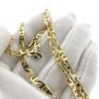 Image 2 of Gold navy link necklace; men | 59.5 cm