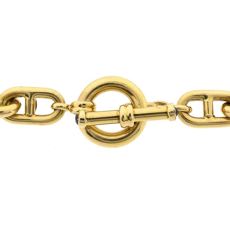 Image 5 of Two-tone gold anchor link necklace; RIZIT