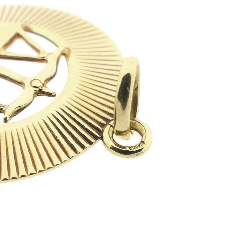 Image 9 of Gold zodiac sign pendant; Libra | Fabiola