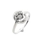 Afbeelding 1 van Witgouden ring met diamanten; 0,06 ct.