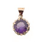 Image 1 of Rose gold pendant with purple tourmaline