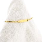 Afbeelding 3 van Gouden marineschakel kinderarmband met graveerplaatje | 12,5 cm - 15 cm