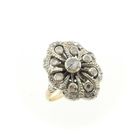 Image 1 of Victorian gold ring with rose-cut diamonds; approx. 0.40 ct.
