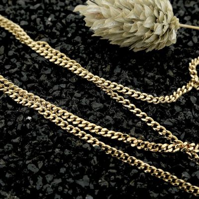Gold gourmet link chain Image 2 of Gold gourmet link chain