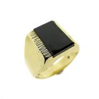 Image 1 of Gold signet ring with onyx | Men