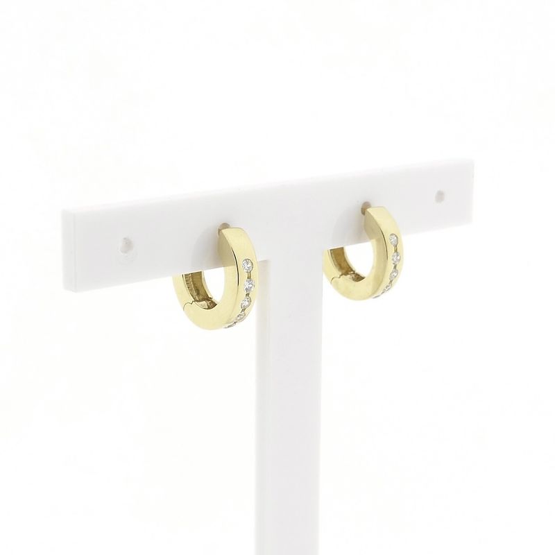 Image 3 of Gold earrings; Ø 14.3 mm