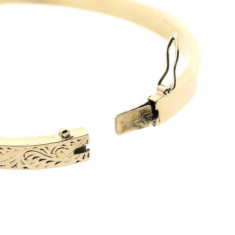 Image 4 of Antique Victorian gold and silver bangle with garnet