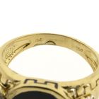 Image 6 of 18-karat gold men's signet ring with onyx and diamond | 0.025 ct.