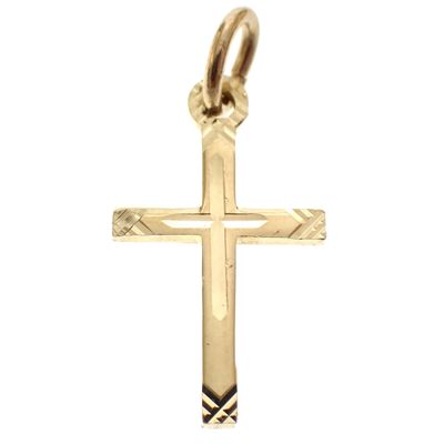 Image 1 of Gold pendant with a subtle cross