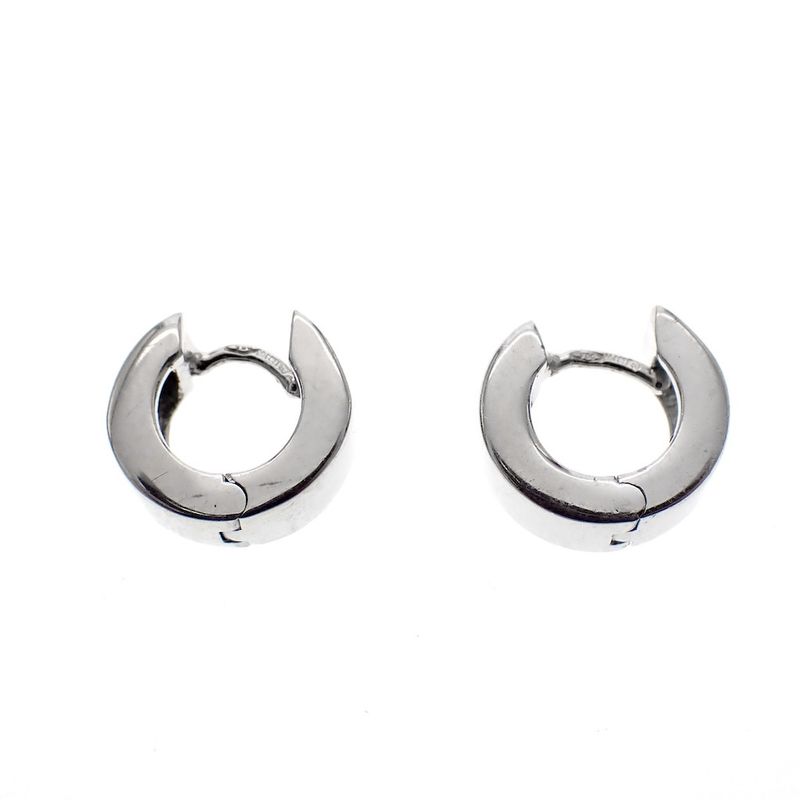 Image 3 of White gold earrings; Ø 11.5 mm