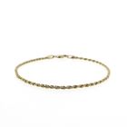 Image 1 of Gold twisted link bracelet | 20 cm