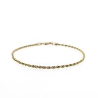Gold twisted link bracelet | 20 cm