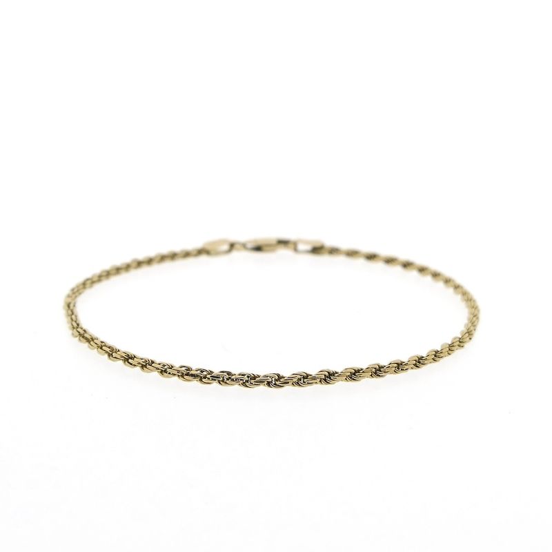 Image 1 of Gold twisted link bracelet | 20 cm