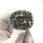 Image 9 of Large silver brooch | Floral design
