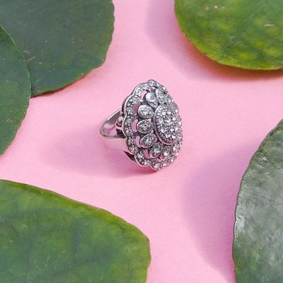 Image 2 of Silver ring with zirconia