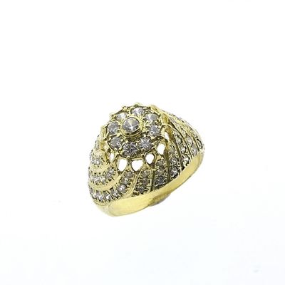 Image 1 of Gold cocktail ring with zirconia