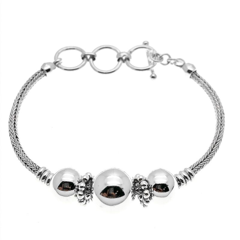 Image 3 of Silver bracelet foxtail link