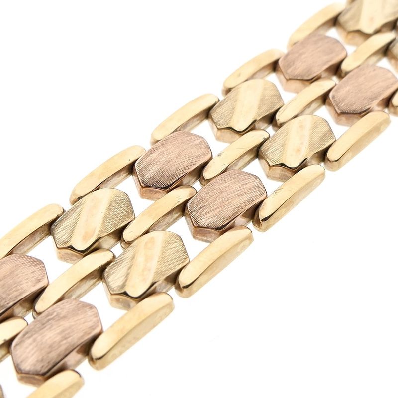 Image 5 of 8 carat bicolor link bracelet