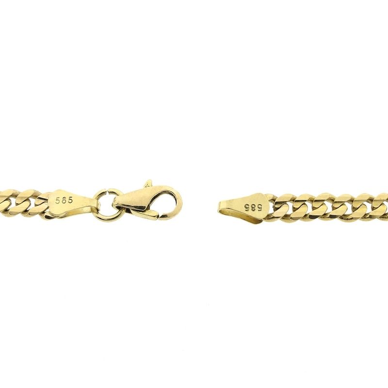 Image 4 of Gold flat gourmet link chain
