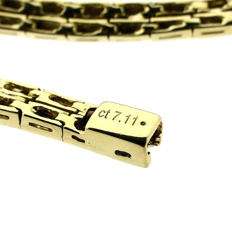 Image 8 of Gold necklace with diamonds; 8.13 ct.